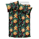 Watercolor Gingerbread Pattern Print Duvet Cover Bedding Set