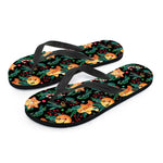 Watercolor Gingerbread Pattern Print Flip Flops