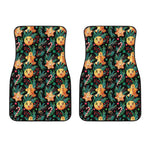 Watercolor Gingerbread Pattern Print Front Car Floor Mats