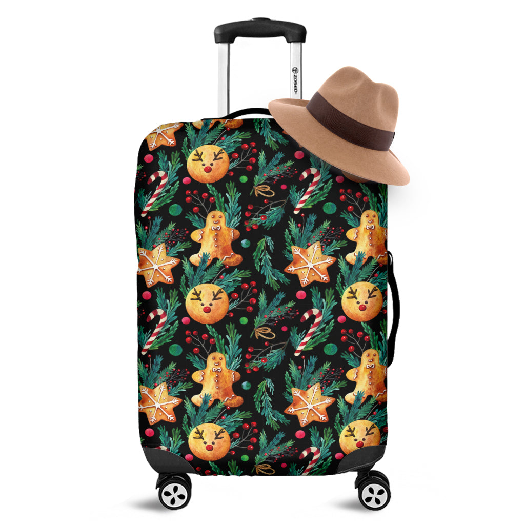 Watercolor Gingerbread Pattern Print Luggage Cover