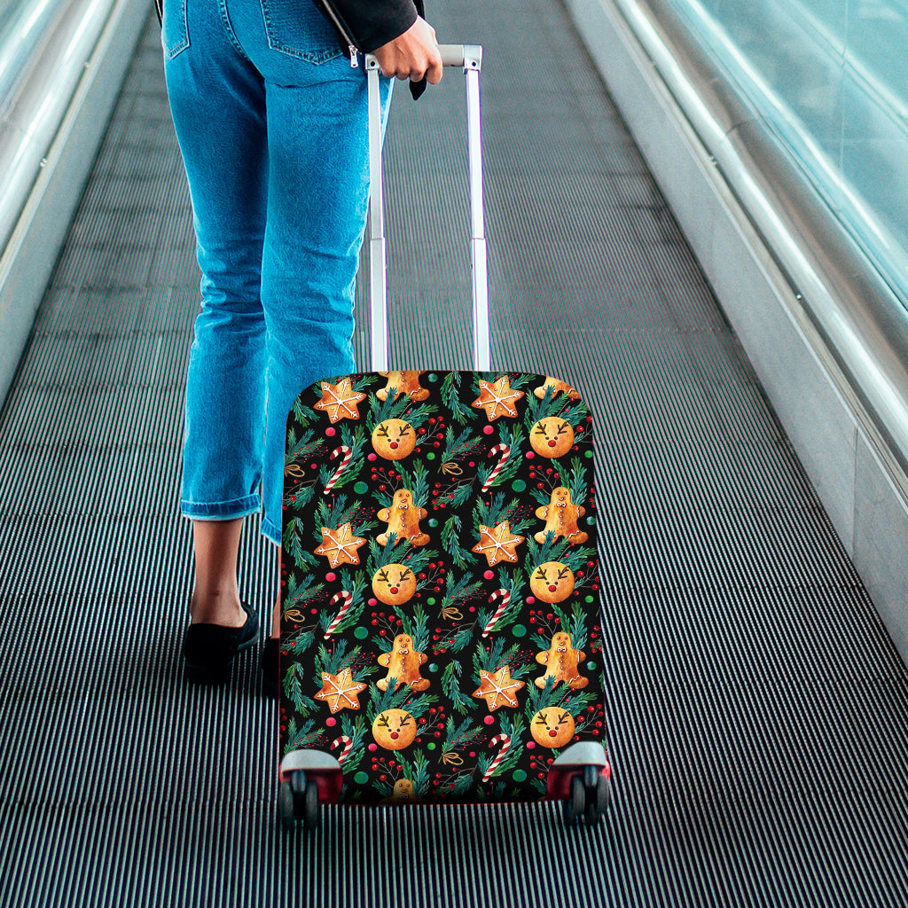 Watercolor Gingerbread Pattern Print Luggage Cover