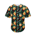 Watercolor Gingerbread Pattern Print Men's Baseball Jersey