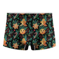Watercolor Gingerbread Pattern Print Men's Boxer Briefs