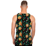 Watercolor Gingerbread Pattern Print Men's Tank Top