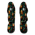 Watercolor Gingerbread Pattern Print Muay Thai Shin Guard