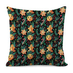 Watercolor Gingerbread Pattern Print Pillow Cover