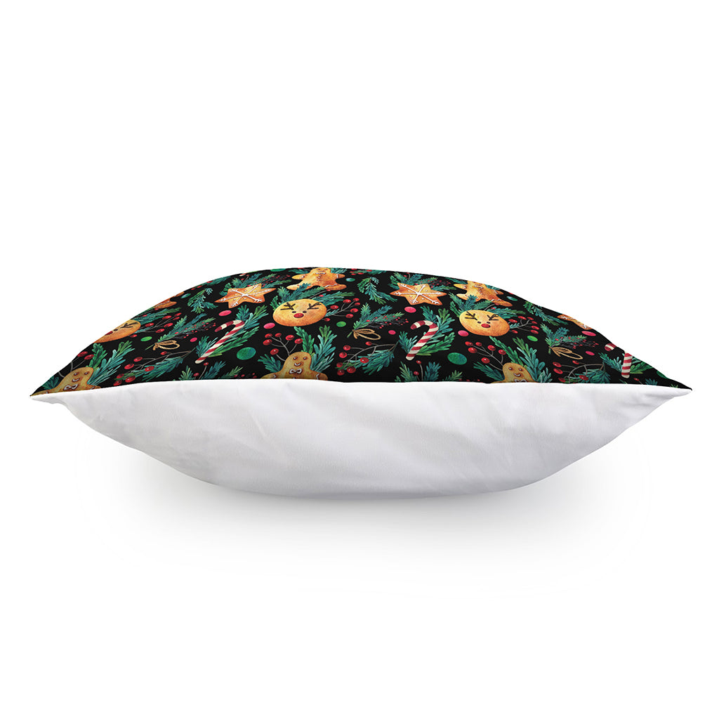Watercolor Gingerbread Pattern Print Pillow Cover