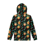 Watercolor Gingerbread Pattern Print Pullover Hoodie