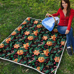 Watercolor Gingerbread Pattern Print Quilt