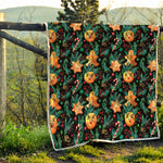 Watercolor Gingerbread Pattern Print Quilt