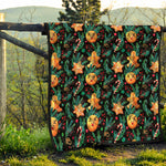 Watercolor Gingerbread Pattern Print Quilt