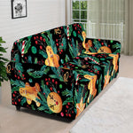 Watercolor Gingerbread Pattern Print Sofa Cover