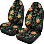 Watercolor Gingerbread Pattern Print Universal Fit Car Seat Covers