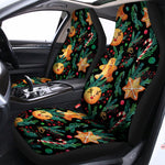 Watercolor Gingerbread Pattern Print Universal Fit Car Seat Covers