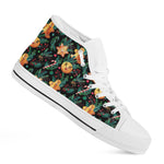Watercolor Gingerbread Pattern Print White High Top Shoes
