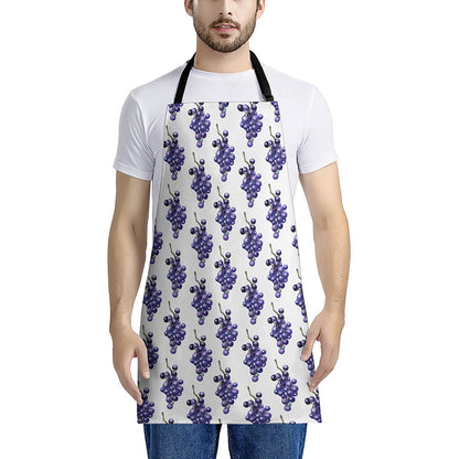 Watercolor Grape Pattern Print Apron