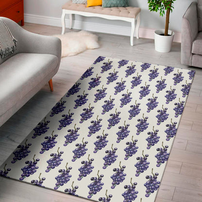 Watercolor Grape Pattern Print Area Rug