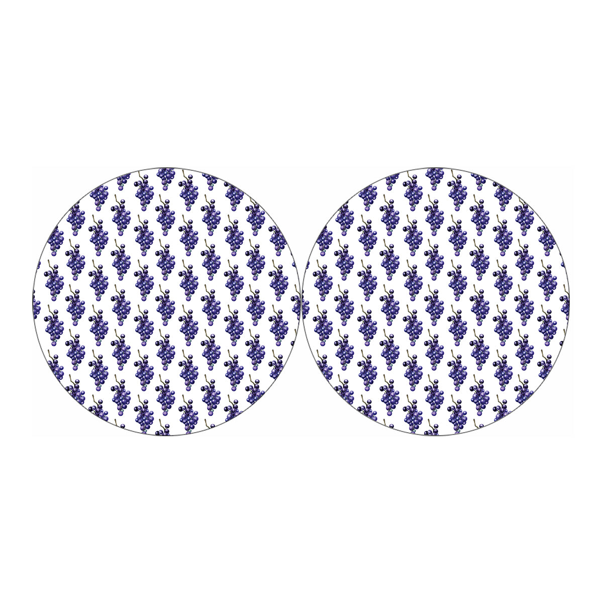 Watercolor Grape Pattern Print Car Coasters