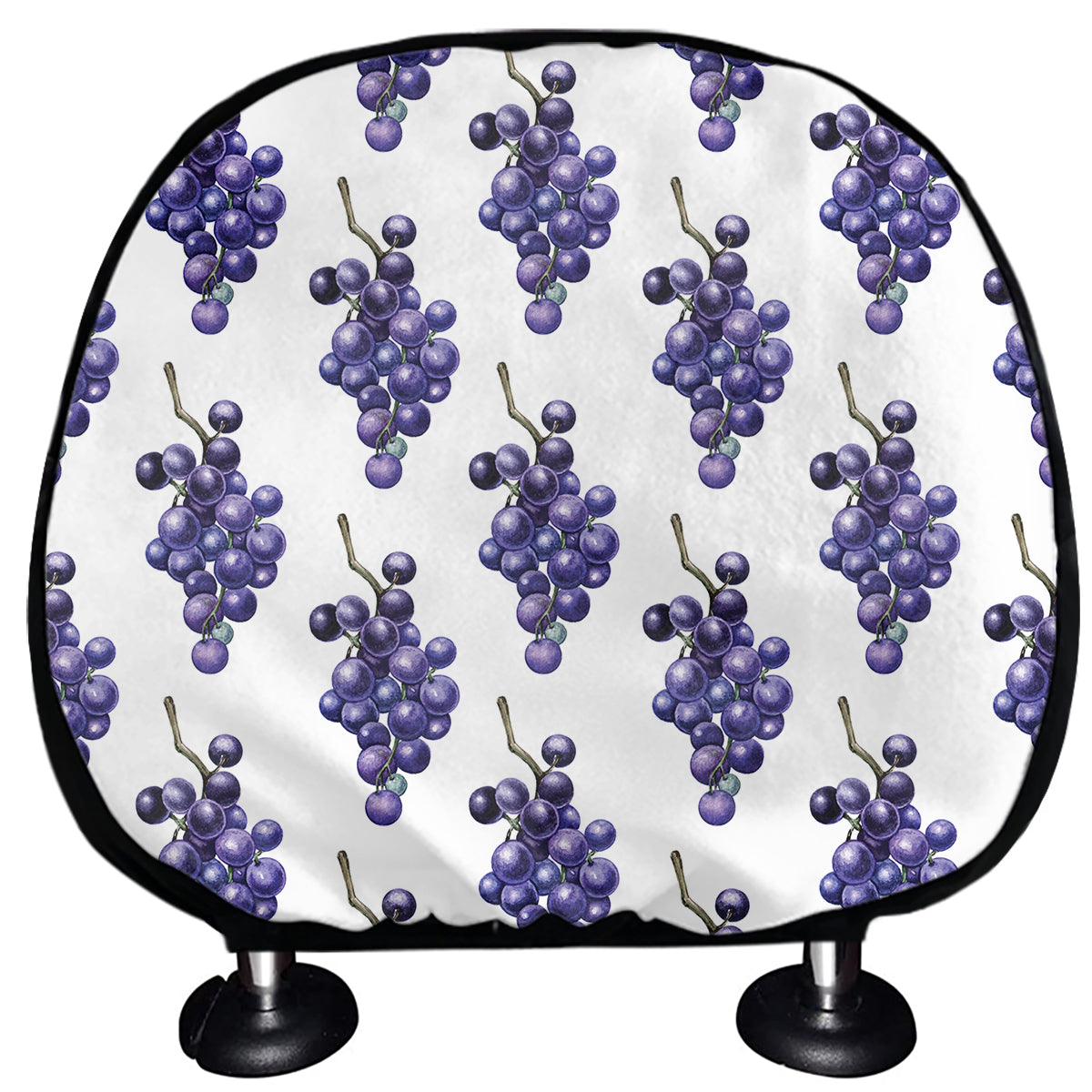 Watercolor Grape Pattern Print Car Headrest Covers