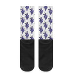 Watercolor Grape Pattern Print Crew Socks
