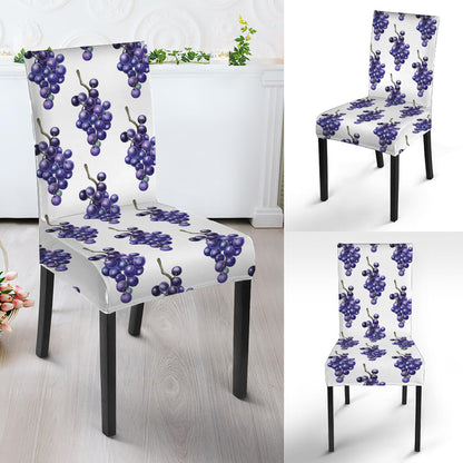 Watercolor Grape Pattern Print Dining Chair Slipcover