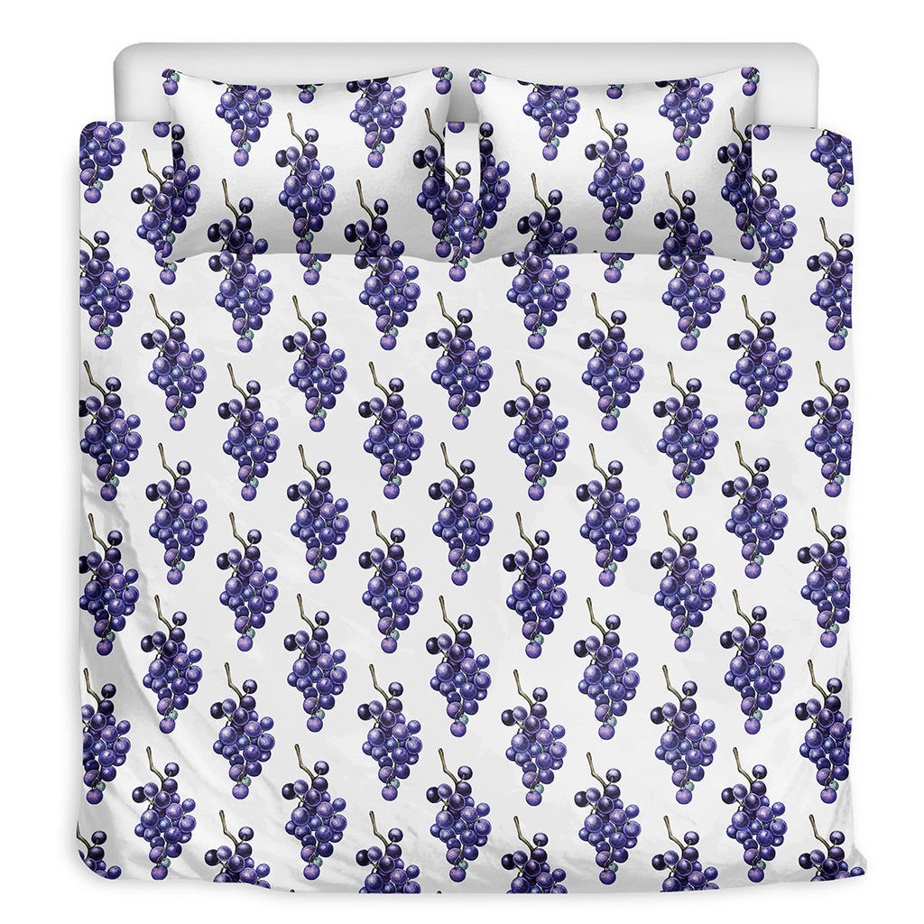 Watercolor Grape Pattern Print Duvet Cover Bedding Set