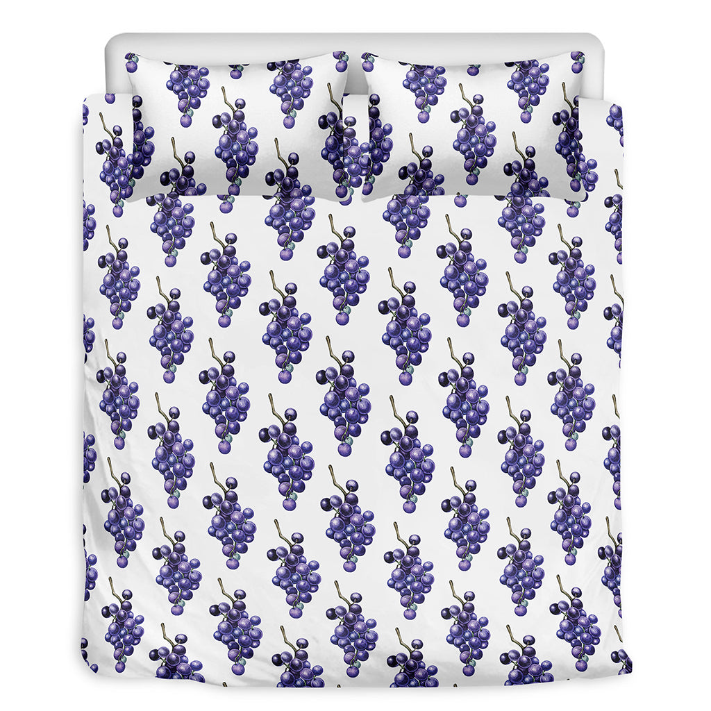 Watercolor Grape Pattern Print Duvet Cover Bedding Set