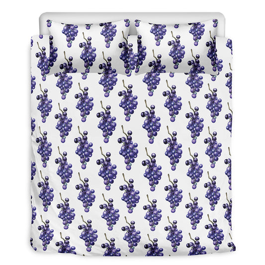 Watercolor Grape Pattern Print Duvet Cover Bedding Set