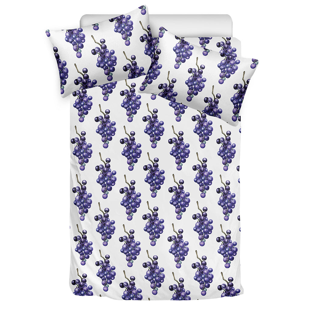 Watercolor Grape Pattern Print Duvet Cover Bedding Set