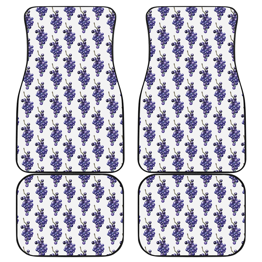 Watercolor Grape Pattern Print Front and Back Car Floor Mats