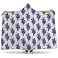 Watercolor Grape Pattern Print Hooded Blanket