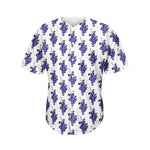 Watercolor Grape Pattern Print Men's Baseball Jersey