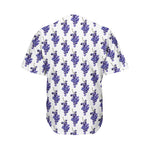 Watercolor Grape Pattern Print Men's Baseball Jersey
