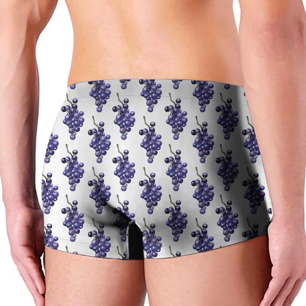 Watercolor Grape Pattern Print Men's Boxer Briefs
