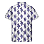 Watercolor Grape Pattern Print Men's Short Sleeve Shirt