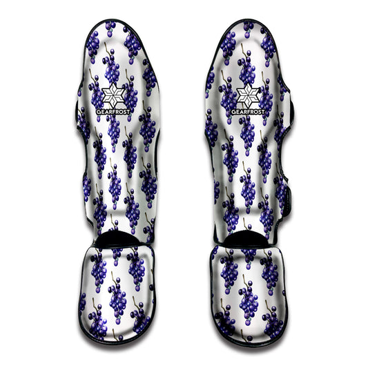 Watercolor Grape Pattern Print Muay Thai Shin Guard