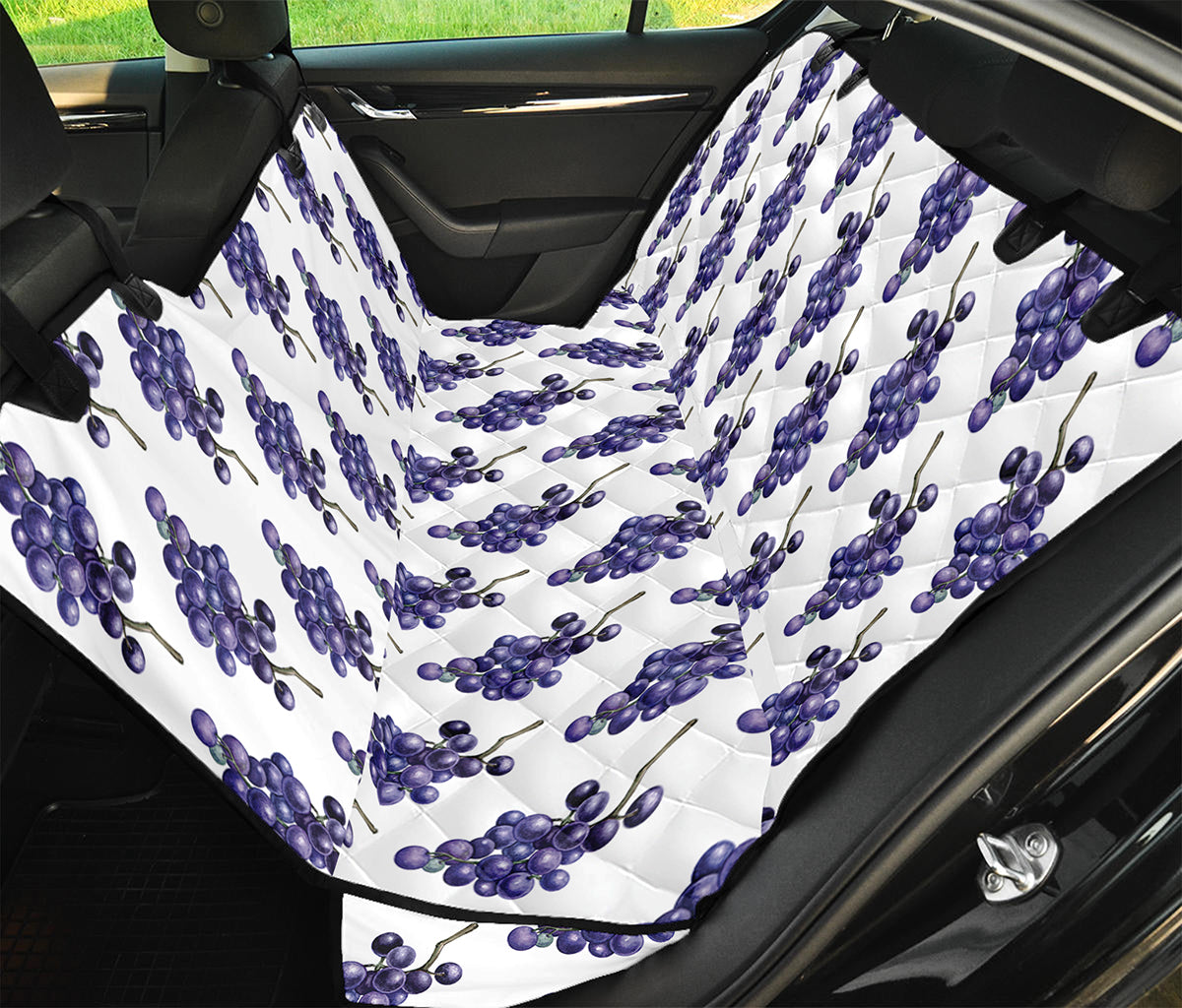 Watercolor Grape Pattern Print Pet Car Back Seat Cover