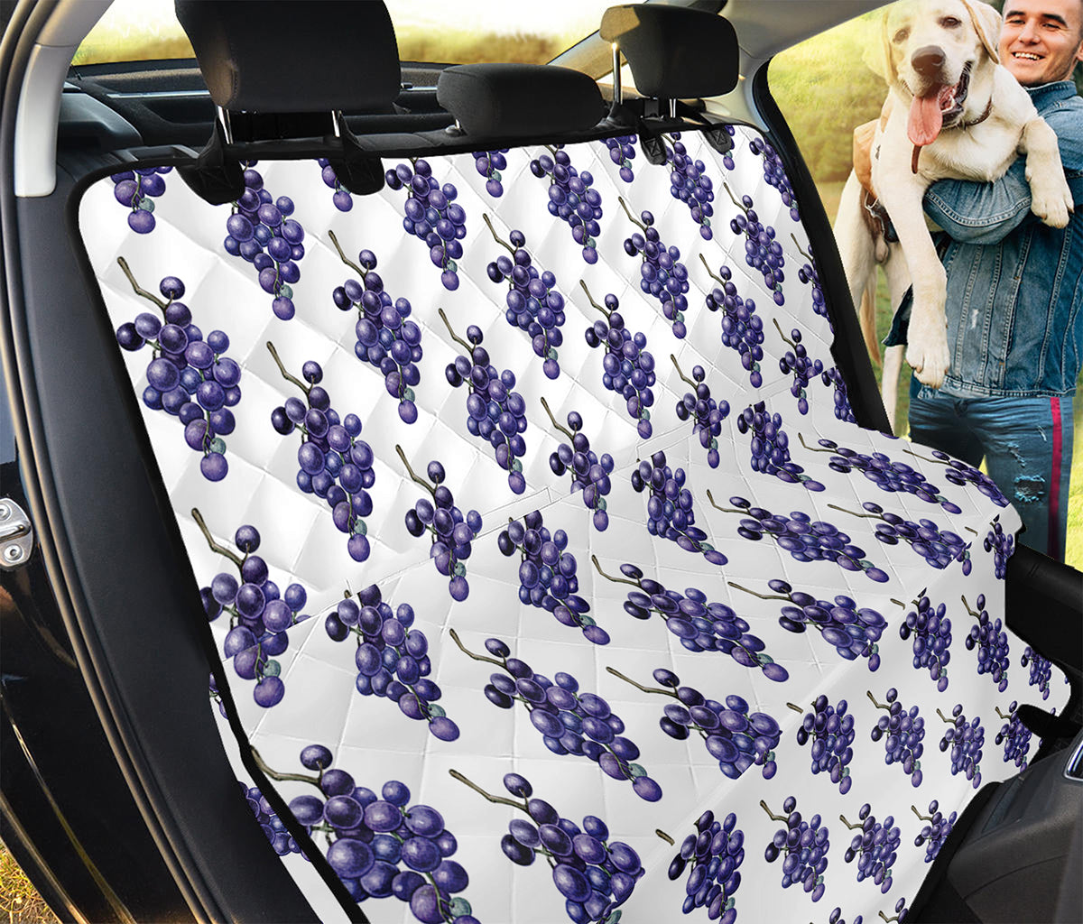 Watercolor Grape Pattern Print Pet Car Back Seat Cover