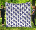 Watercolor Grape Pattern Print Quilt