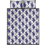 Watercolor Grape Pattern Print Quilt Bed Set
