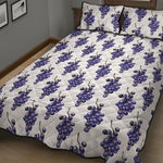 Watercolor Grape Pattern Print Quilt Bed Set