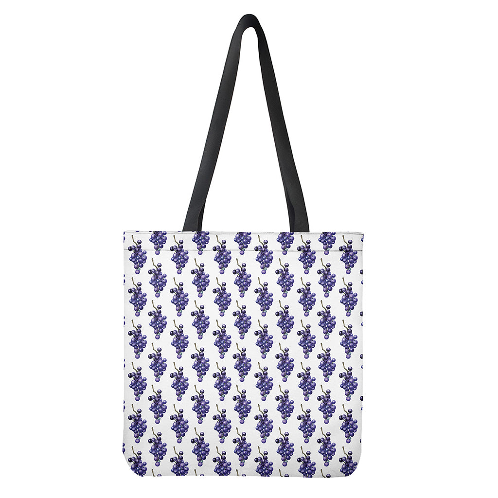 Watercolor Grape Pattern Print Tote Bag