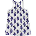 Watercolor Grape Pattern Print Women's Racerback Tank Top