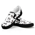 Watercolor Horse Pattern Print Black Slip On Sneakers