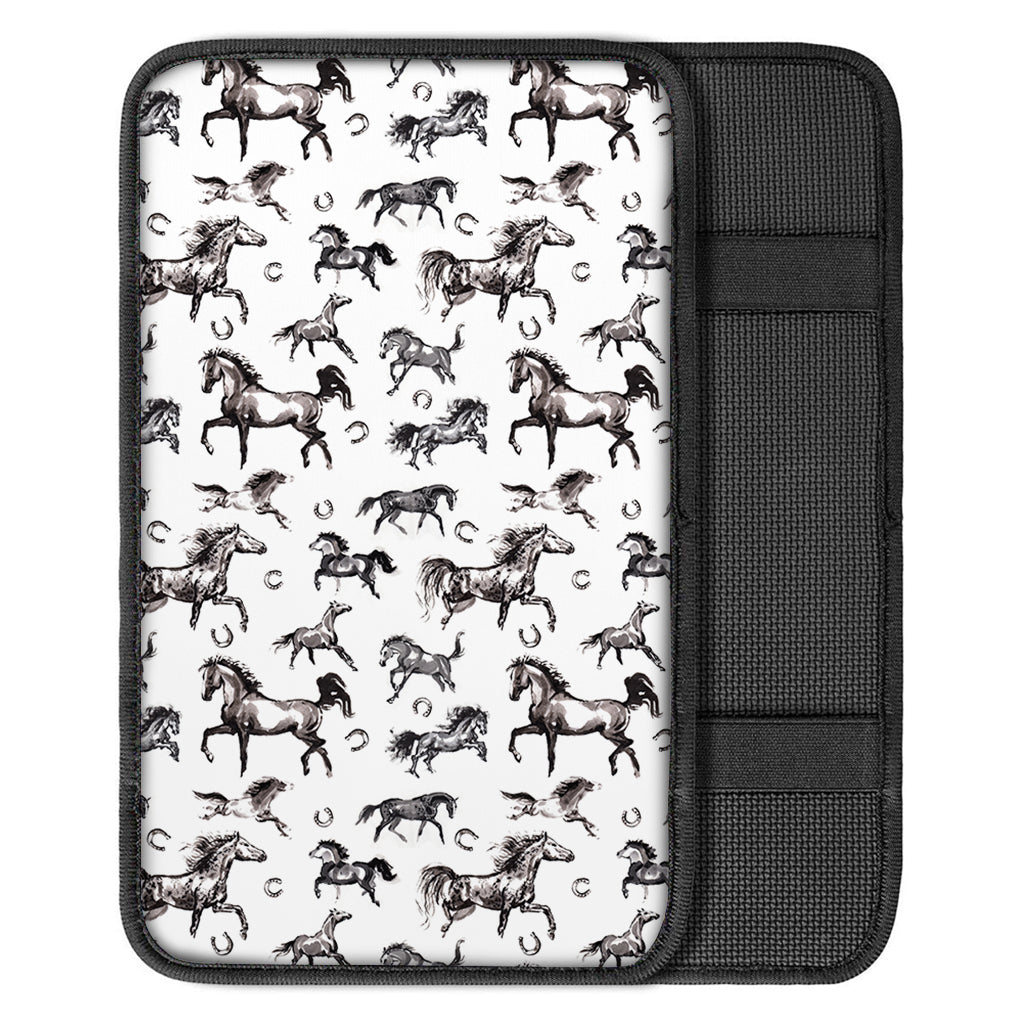 Watercolor Horse Pattern Print Car Center Console Cover