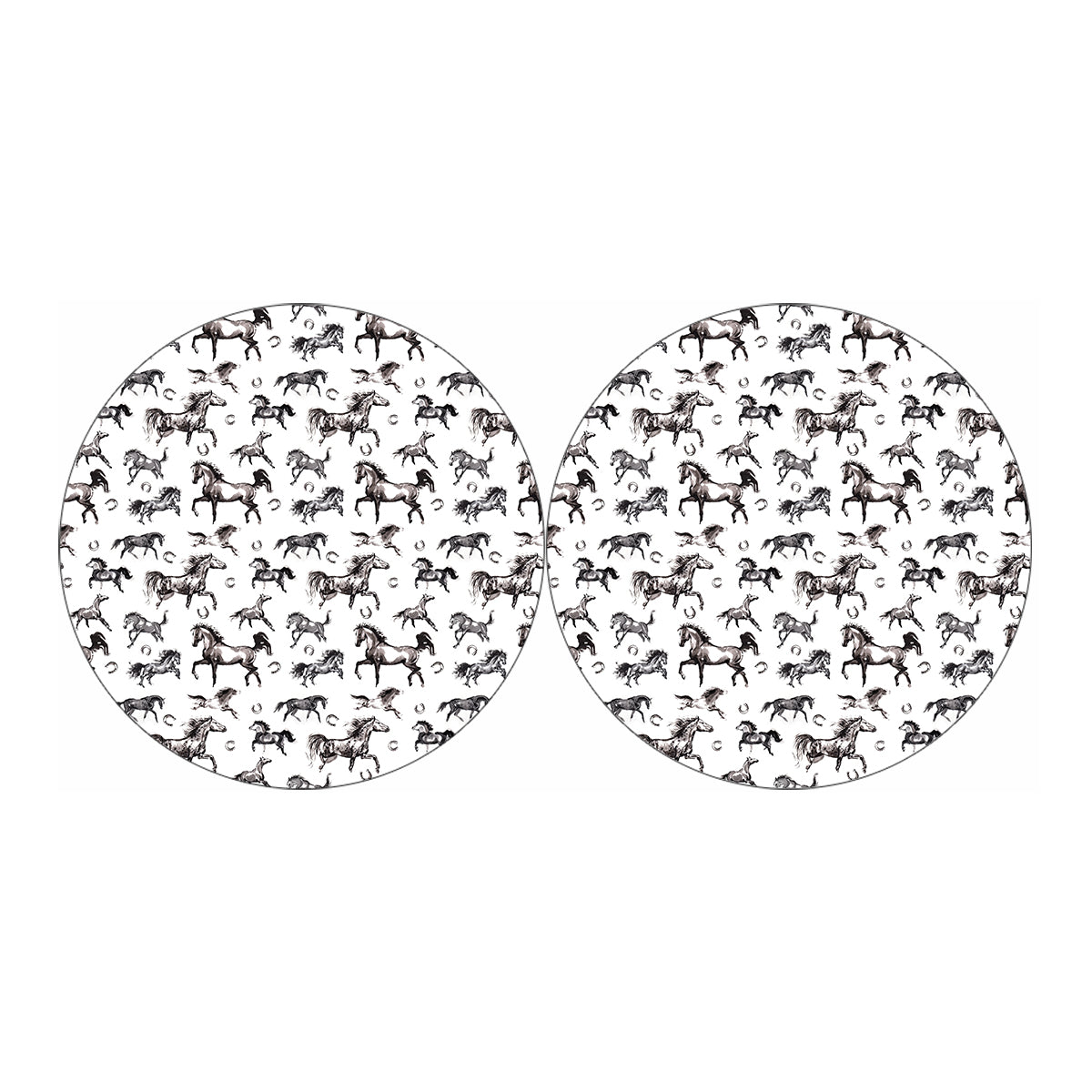 Watercolor Horse Pattern Print Car Coasters