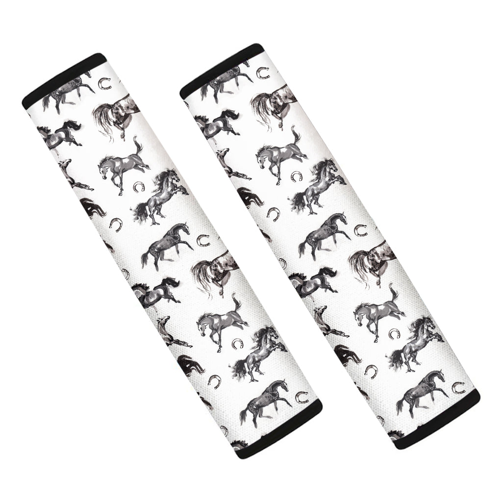 Watercolor Horse Pattern Print Car Seat Belt Covers