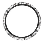 Watercolor Horse Pattern Print Car Steering Wheel Cover