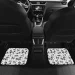Watercolor Horse Pattern Print Front and Back Car Floor Mats