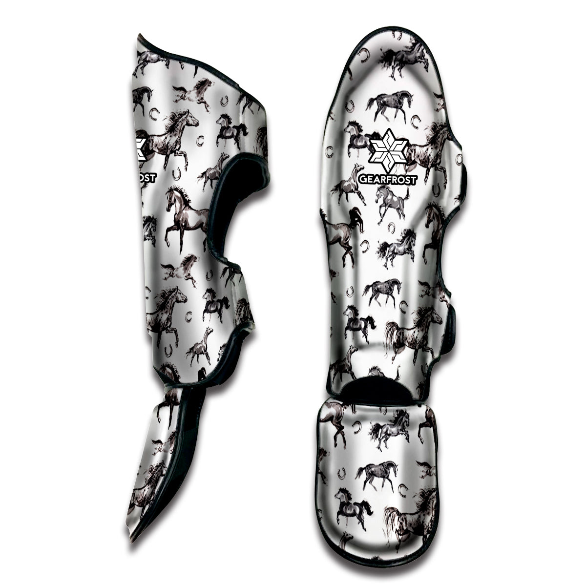 Watercolor Horse Pattern Print Muay Thai Shin Guard